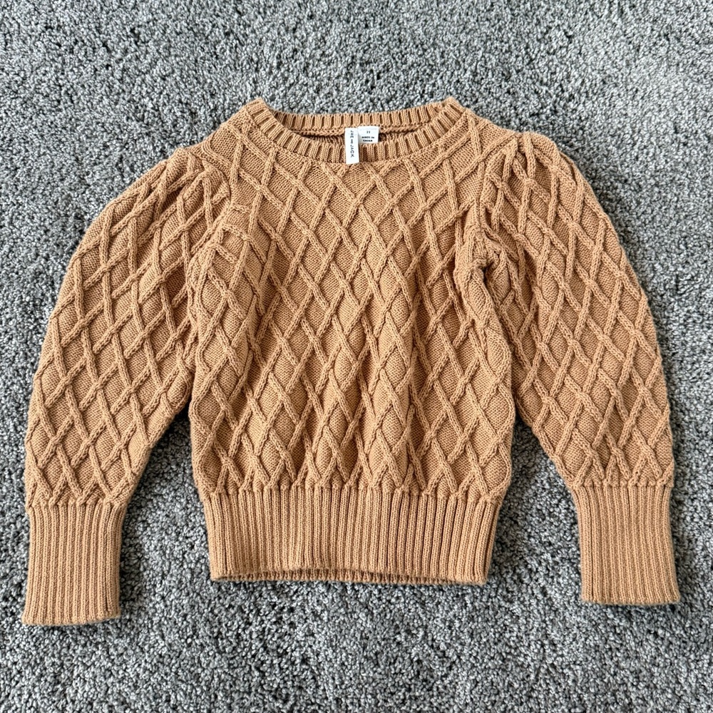 Janie and Jack Diamond Knit Brown Sweater